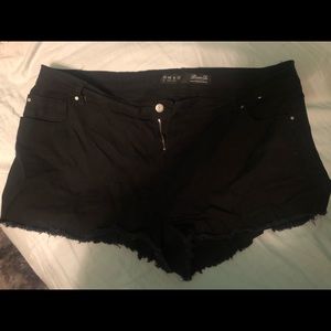 Super short black shorts